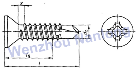 DIN 7504 P Phillips cross recessed flat head self-drilling screws(countersunk)
